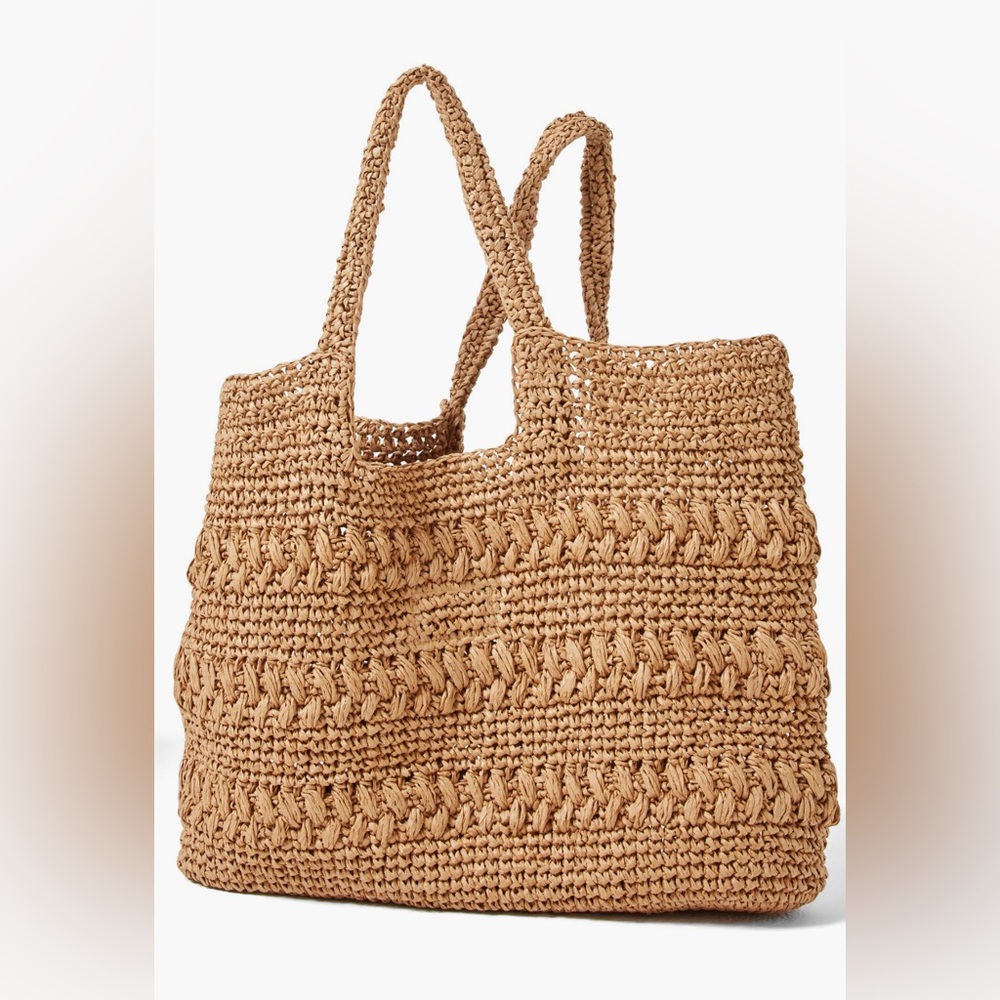 LSPACE Changing Tides Crocheted Raffia Tote